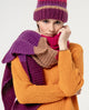 SURKANA - Striped knitted scarf purple - 34BULE731_43