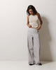 Yerse - Pants popelin wide leg white - 42833