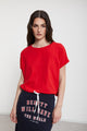 Ottod'Ame - T-Shirt Rachelle Red cotton - DM8090